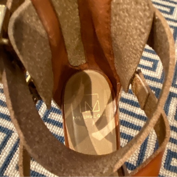 Tan Open Toe Ankle Wrap Sandals - Picture 5 of 6